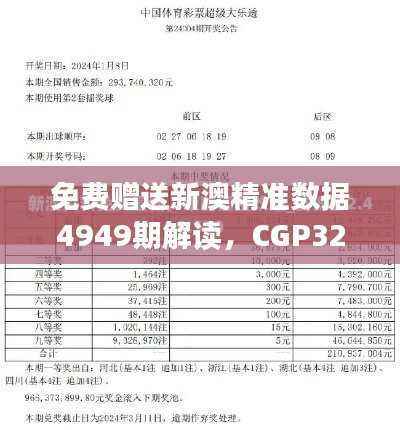 免费赠送新澳精准数据4949期解读,CGP321.09最佳版本综合说明