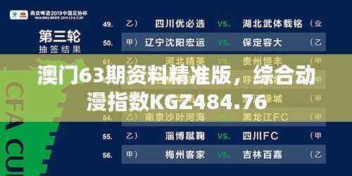 澳门63期资料精准版,综合动漫指数KGZ484.76