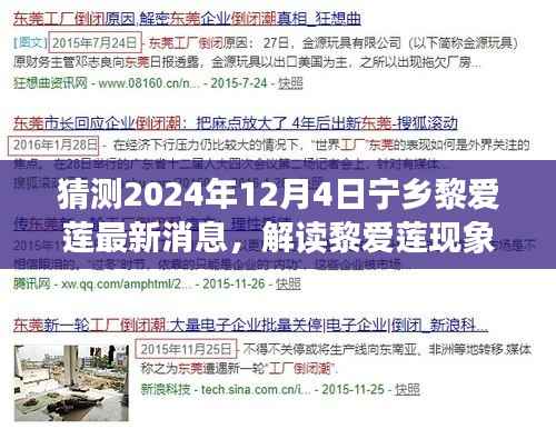 揭秘宁乡黎爱莲现象,最新预测与解读其未来动态与社会影响