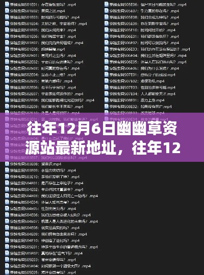 往年12月6日幽幽草资源站最新资讯与科普讨论汇总