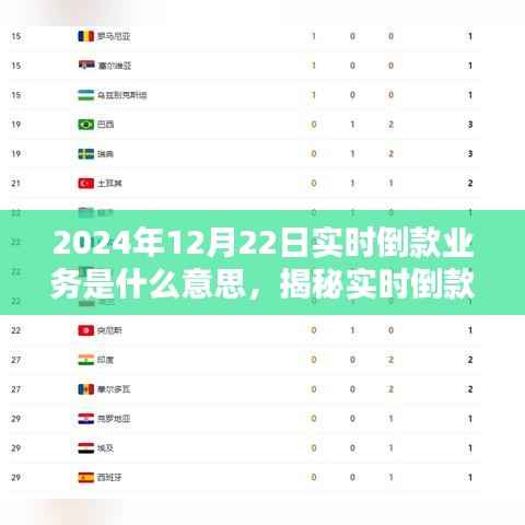 揭秘实时倒款业务,解析金融新趋势下的实时支付与资金流转(2024年12月22日)