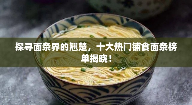 探寻面条界的翘楚,十大热门铺食面条榜单揭晓!