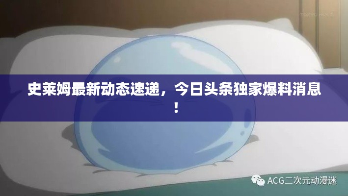 史莱姆最新动态速递,今日头条独家爆料消息!