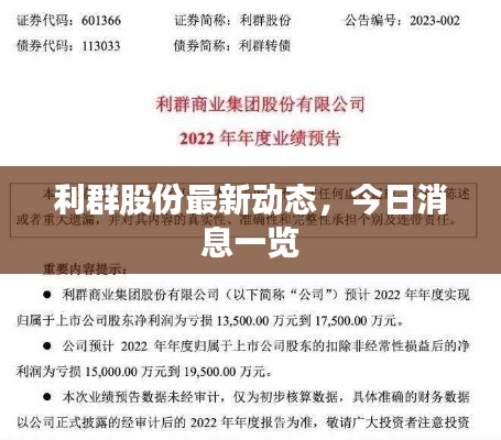 利群股份最新动态,今日消息一览